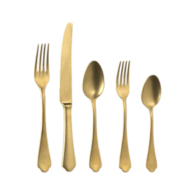 Flora 5-PIECE CUTLERY SET VINTAGE GOLD