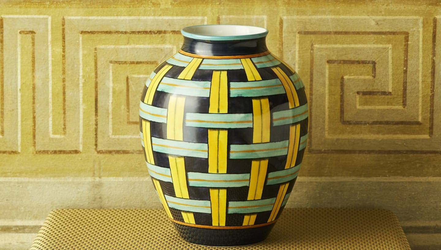 GINORI 1735 Oriente Italiano vase (25cm) - Yellow