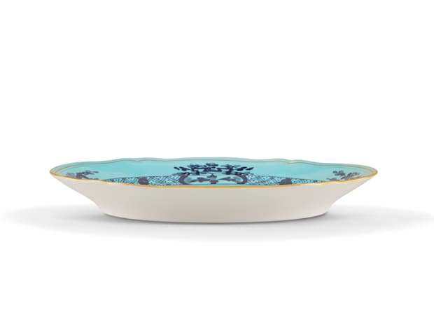 GRAND PLAT DE SERVICE OVALE IRIS Oriente Italiano-4