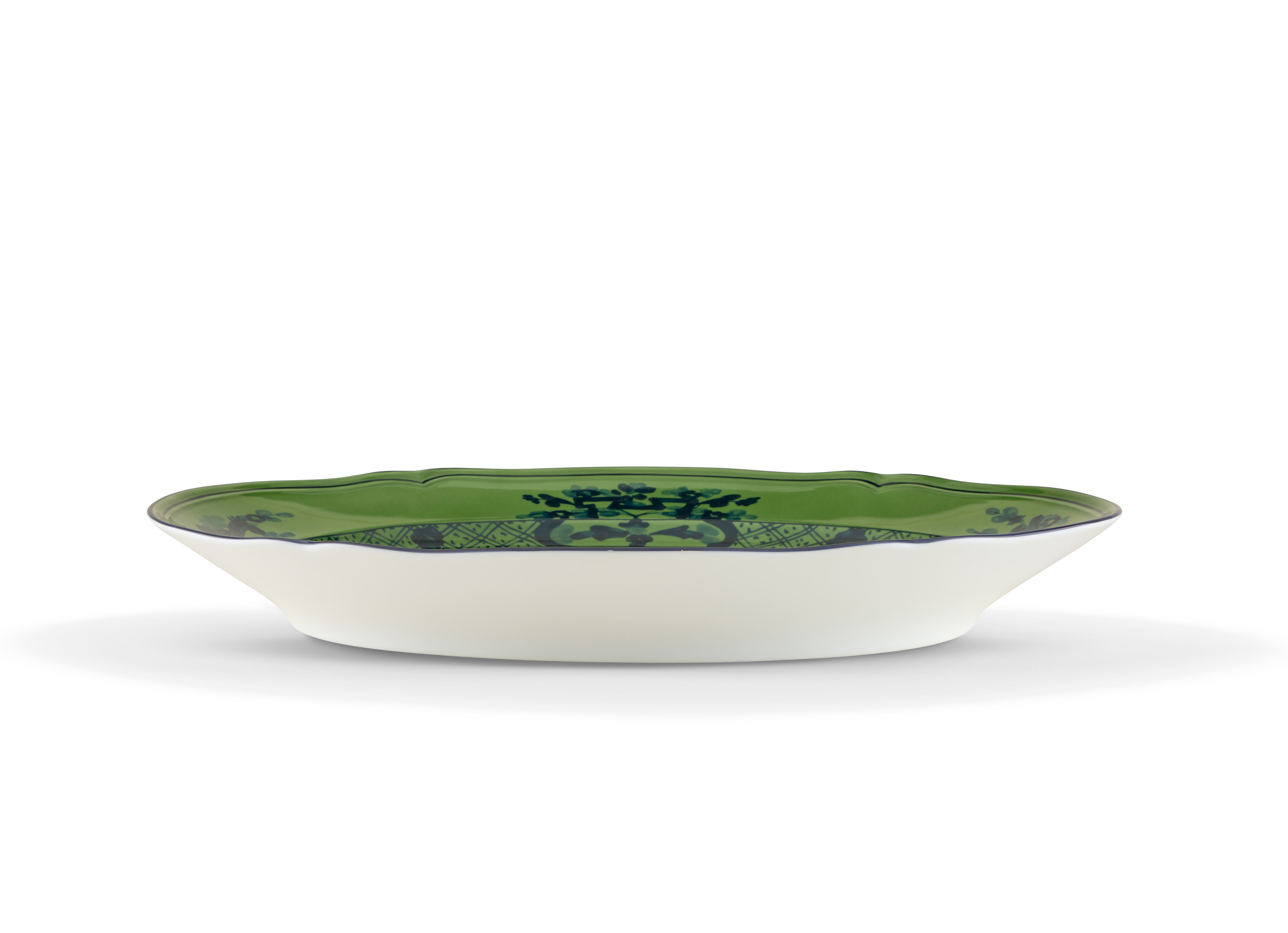 Malachite-green porcelain large oval platter | Ginori1735 | GINORI