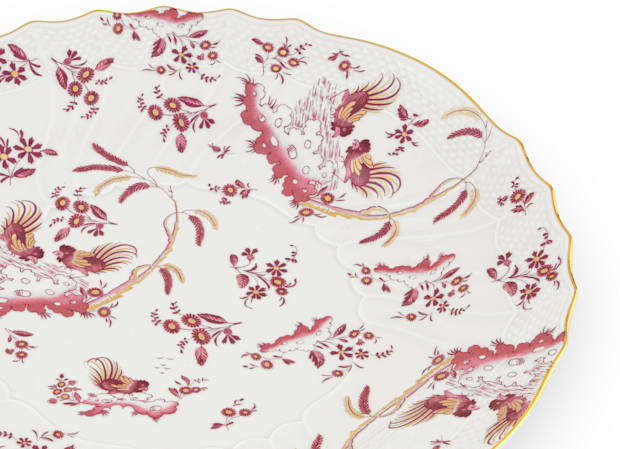 LARGE ROUND PLATTER MAGENTA Oro Di Doccia-3