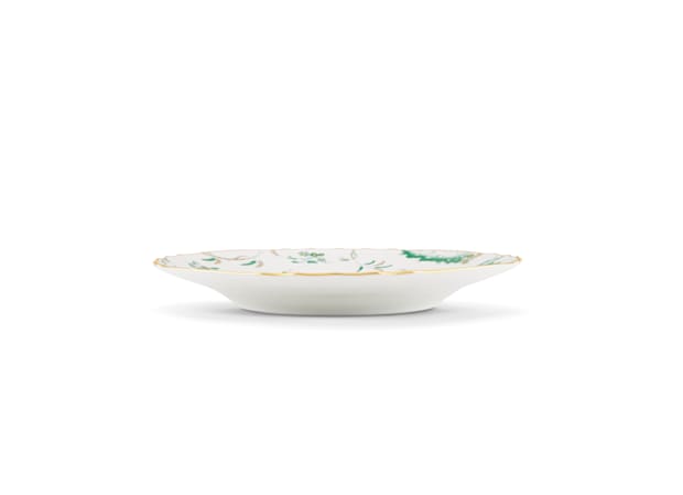 Jade green flat plate| Oro Di Doccia | Ginori1735 | GINORI 1735