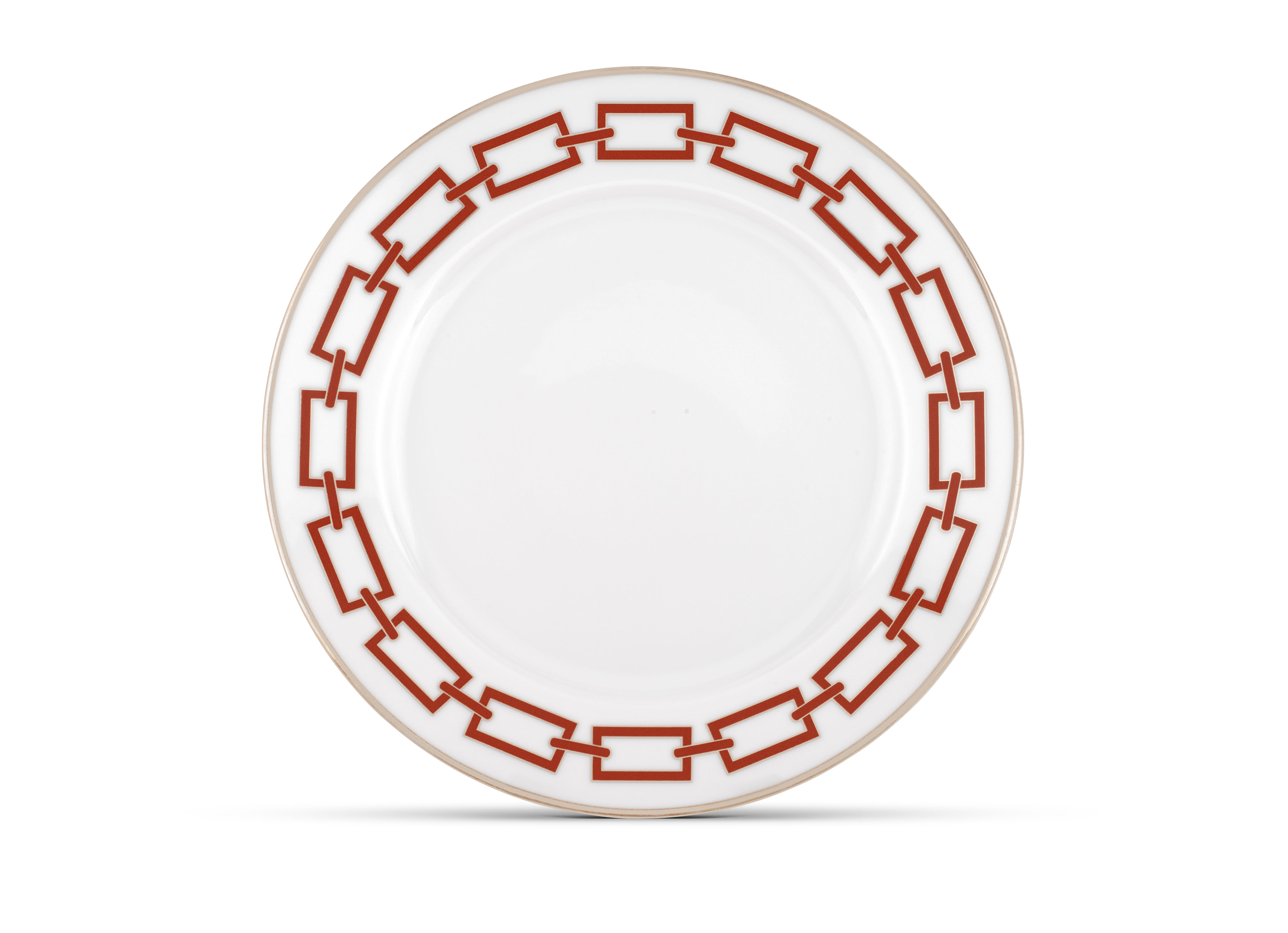 Scarlet red flat plate in porcelain | GINORI 1735