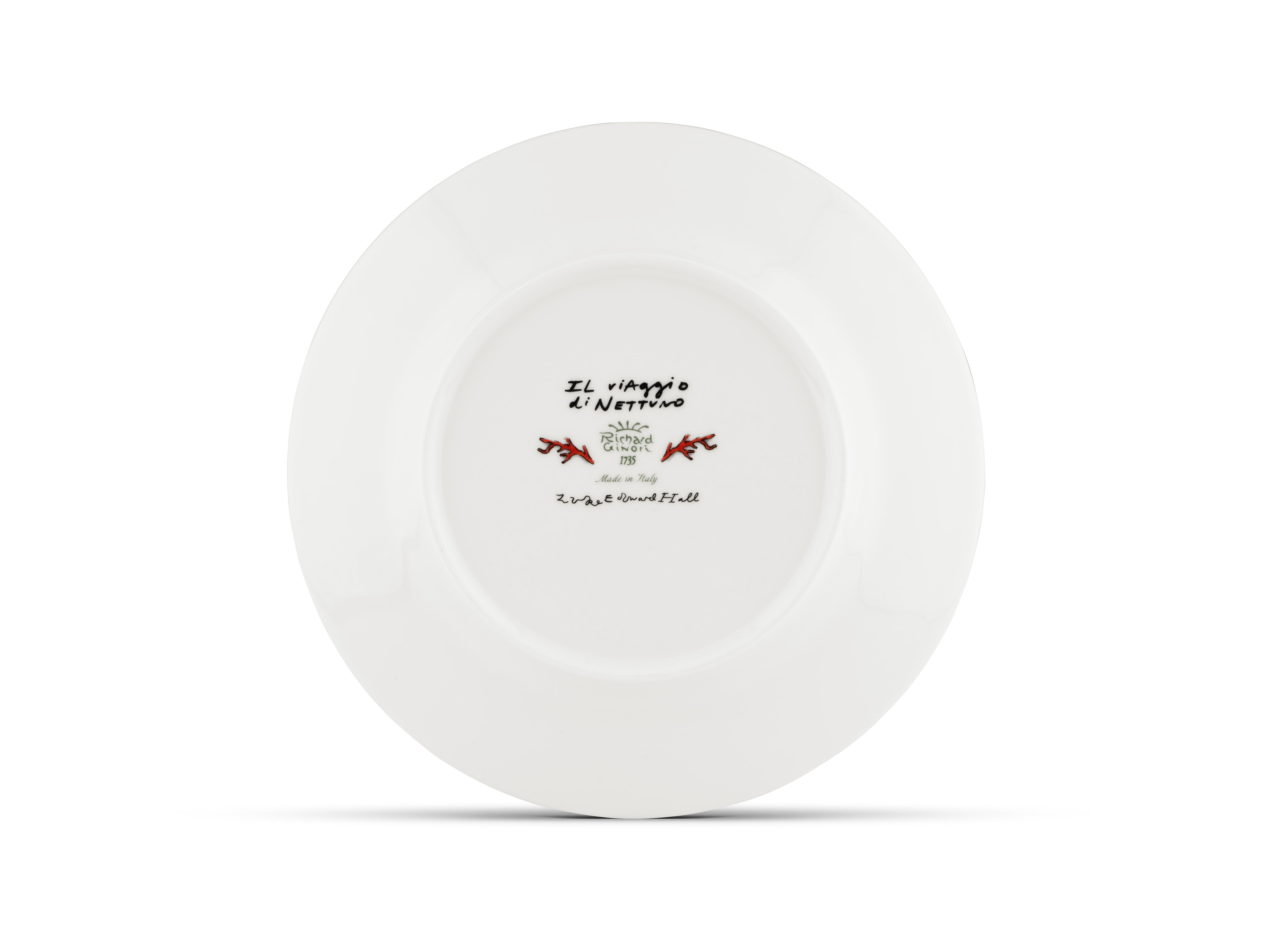 Orange dessert plate in porcelain | GINORI 1735