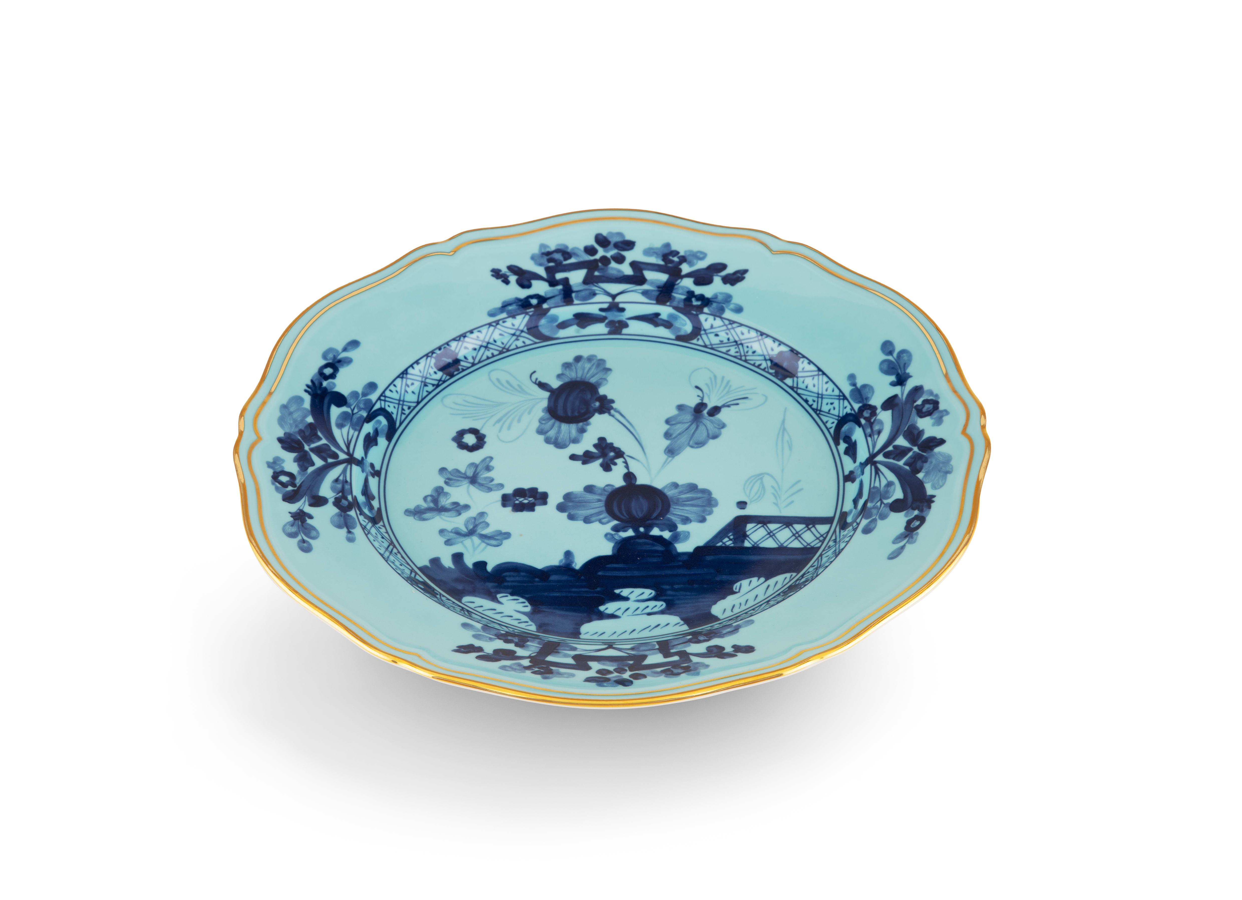 Richard Ginori プレート 5枚セット Iris blue flat plate in porcelain | GINORI 1735