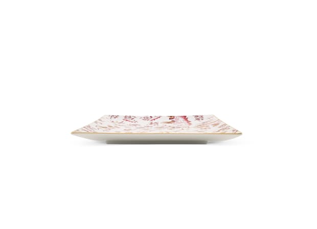 LARGE SQUARE PLATE MAGENTA Oro Di Doccia-4