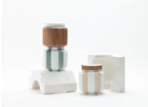 VASE WITH LID STRIPES CELADON Officina Ultra-5