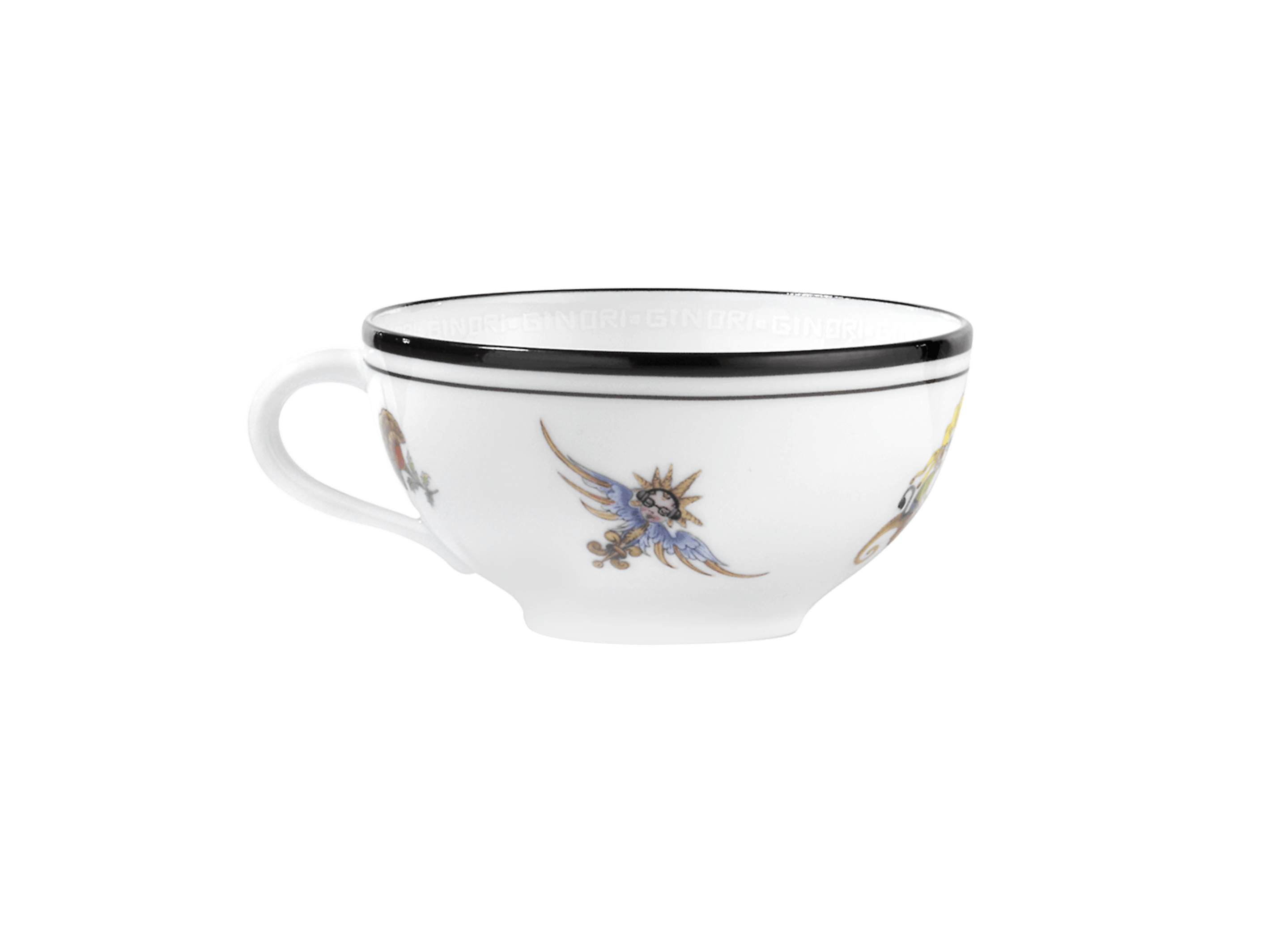 Set of 2 tea cups with saucers in porcelain GINORI 1735