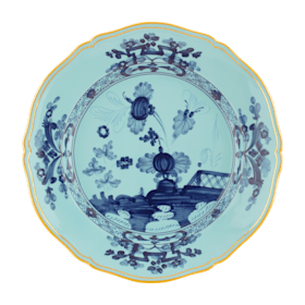 Citrine-yellow porcelain round platter | Ginori1735 | GINORI 1735