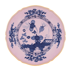 Citrine-yellow porcelain charger plate | GINORI 1735
