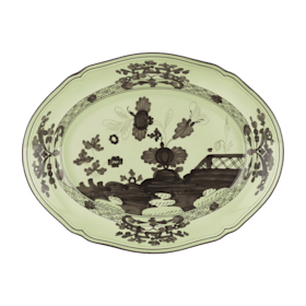 Azalea-pink porcelain oval platter | Ginori1735 | GINORI 1735