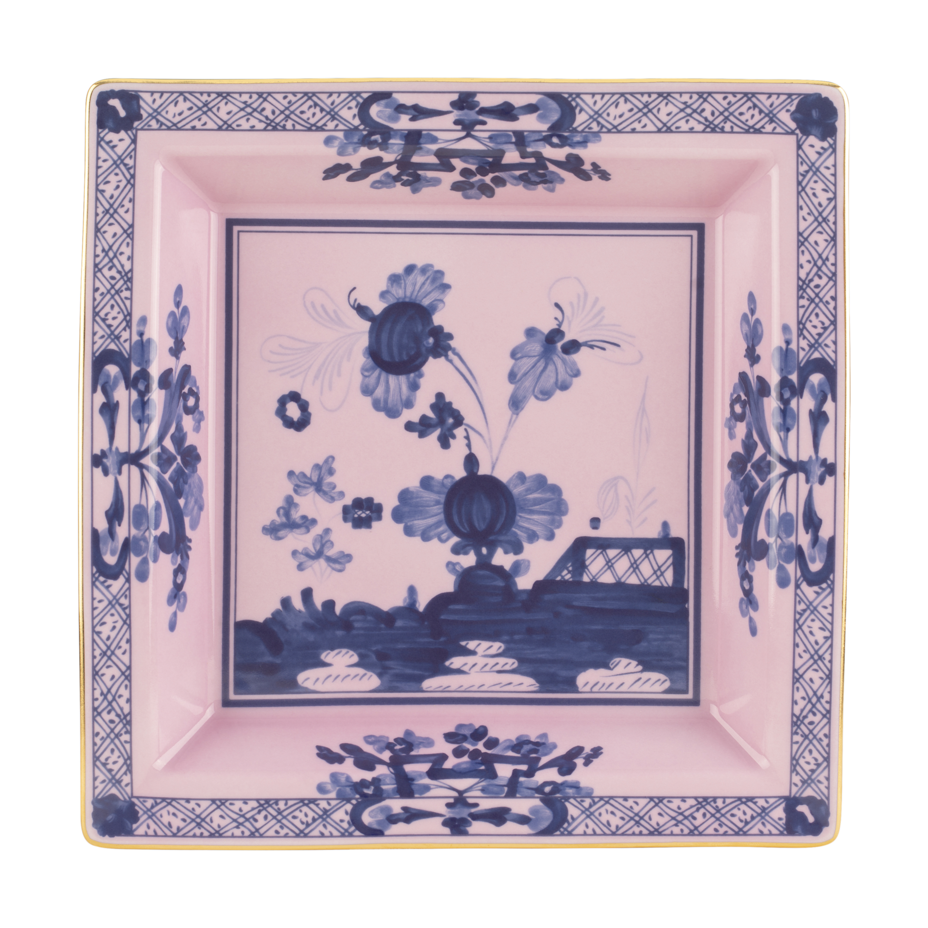 Large white square porcelain vide poche | GINORI 1735