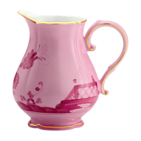 Azalea-pink porcelain milk pitcher | GINORI 1735