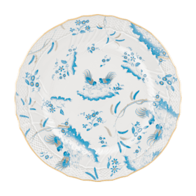 Jade green flat plate| Oro Di Doccia | Ginori1735 | GINORI 1735