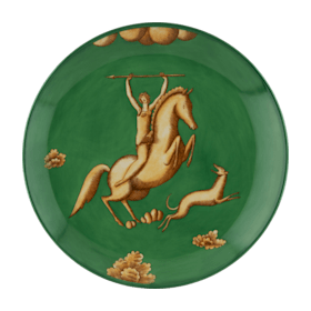 Amazzone Con Giavellotto Plate - Red | GINORI 1735