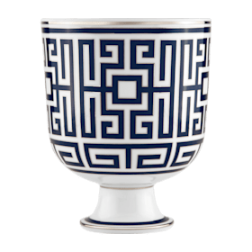 Black Cachepot Vase | Labirinto | GINORI 1735