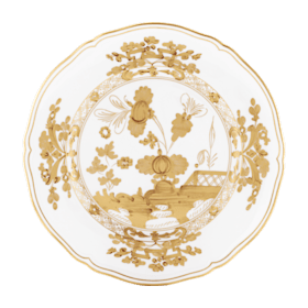 Citrine-yellow porcelain charger plate | GINORI 1735
