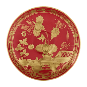 Azalea-pink porcelain coffee saucer | GINORI 1735