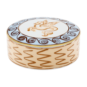 ジノリ！ラウンドボックス ブルー IL VIAGGIO DI NETTUNO