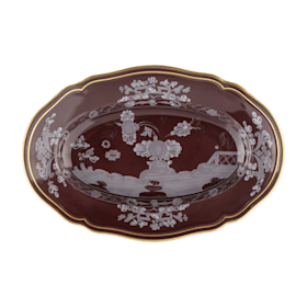 Azalea-pink porcelain pickle dish | GINORI 1735