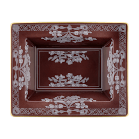 Iris-blue porcelain rectangular change tray | GINORI 1735