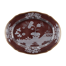 Malachite-green porcelain large oval platter | Ginori1735 | GINORI