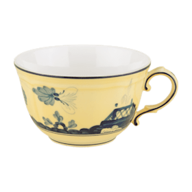 Citrine yellow tea cup in porcelain | GINORI 1735