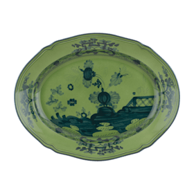 Iris-blue porcelain oval platter | Ginori1735 | GINORI 1735