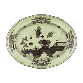Iris-blue porcelain oval platter | Ginori1735 | GINORI 1735
