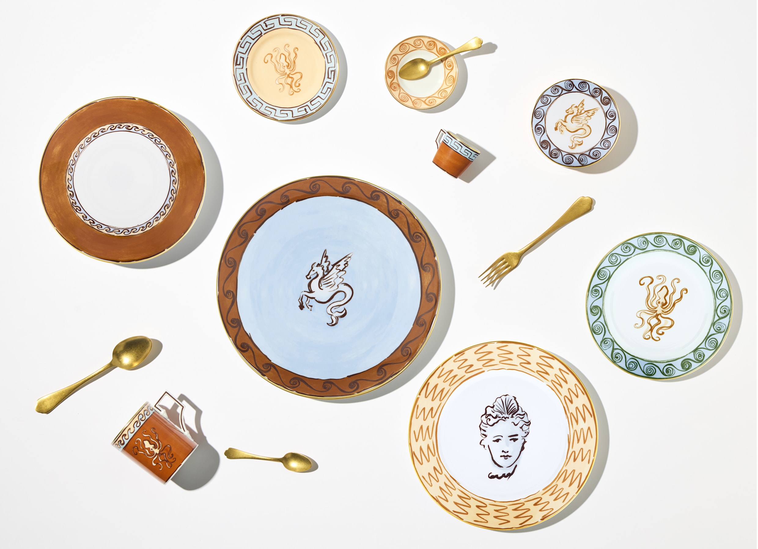 Ginori 1735 Il Viaggio di Nettuno Sky Blue Assiette à Dessert | Mohd Shop