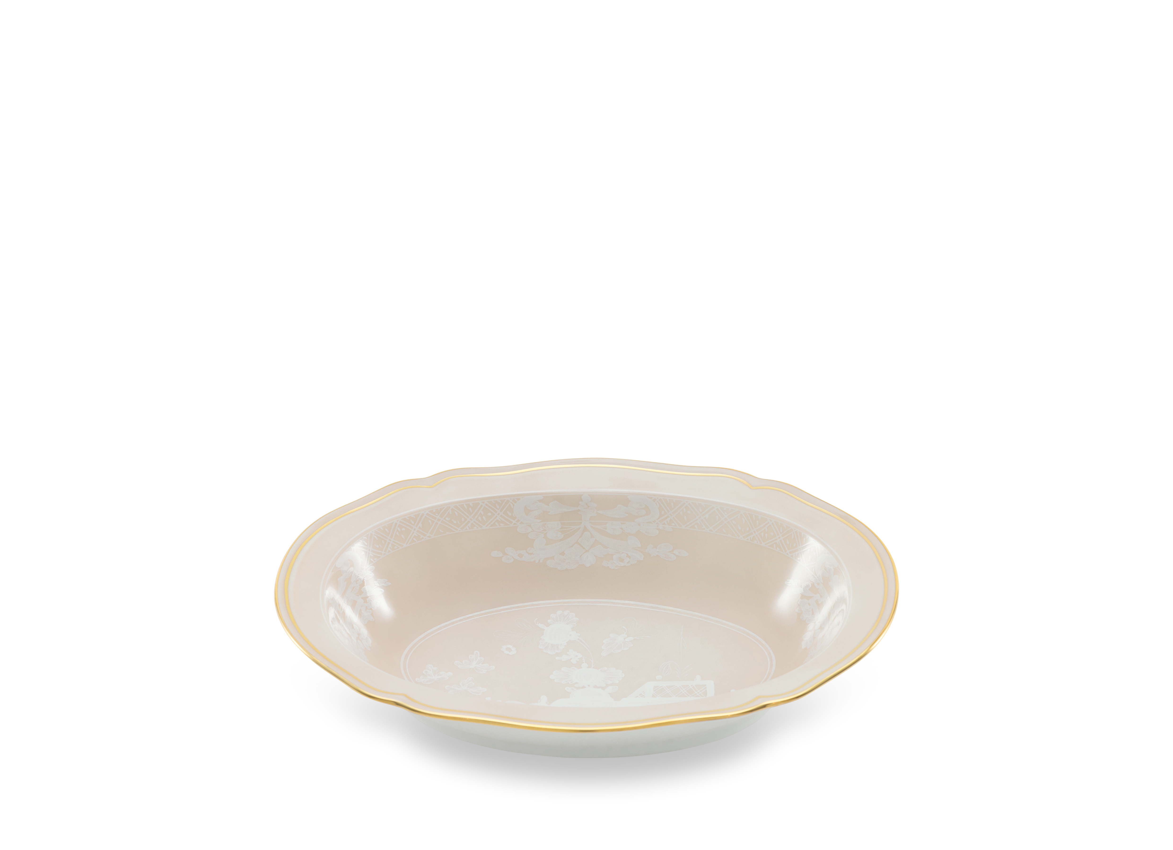 GINORI 1735 Oriente Italiano Oval Serving Bowl in MERINGA