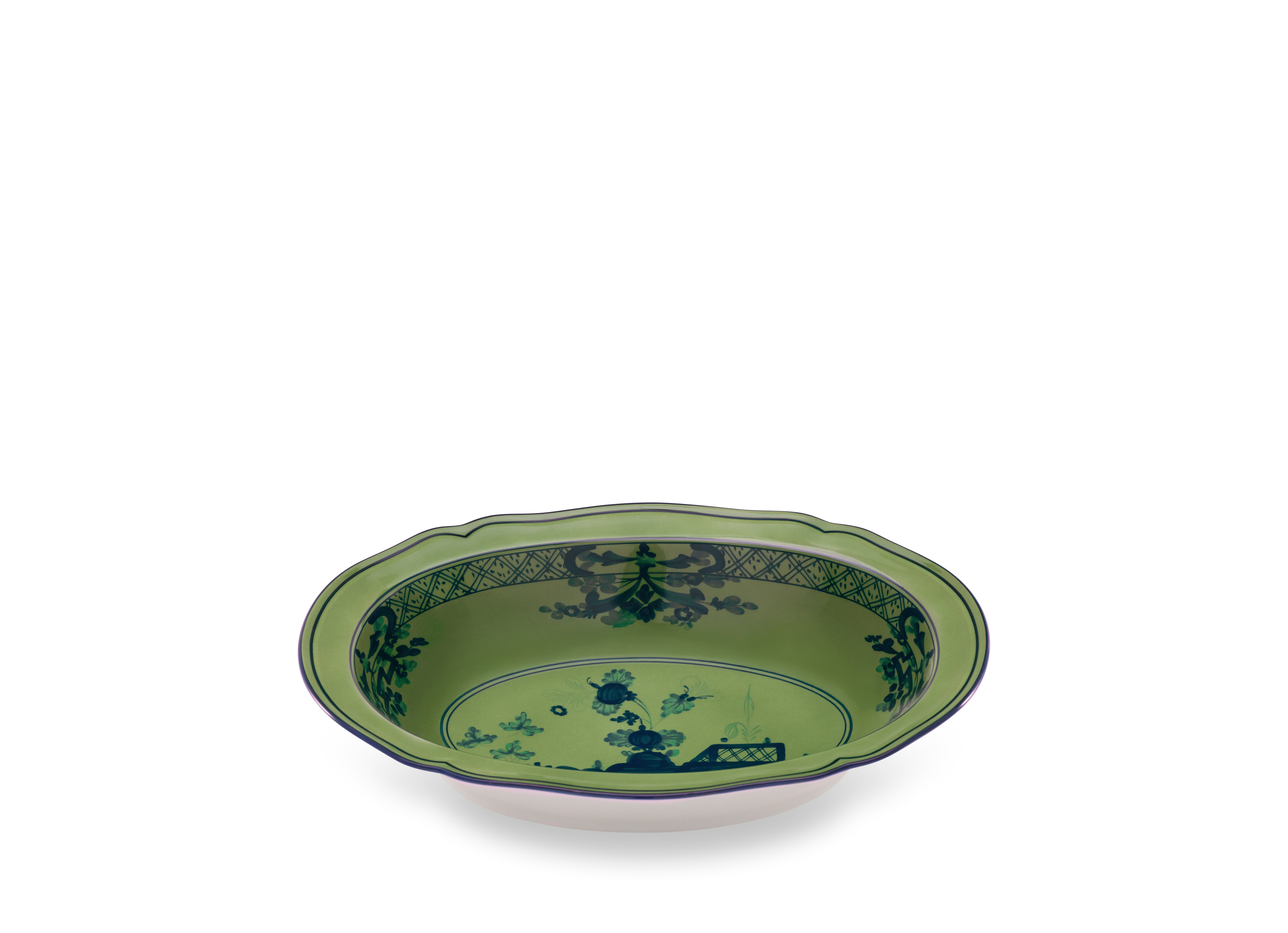 Malachite Oval Serving Bowl