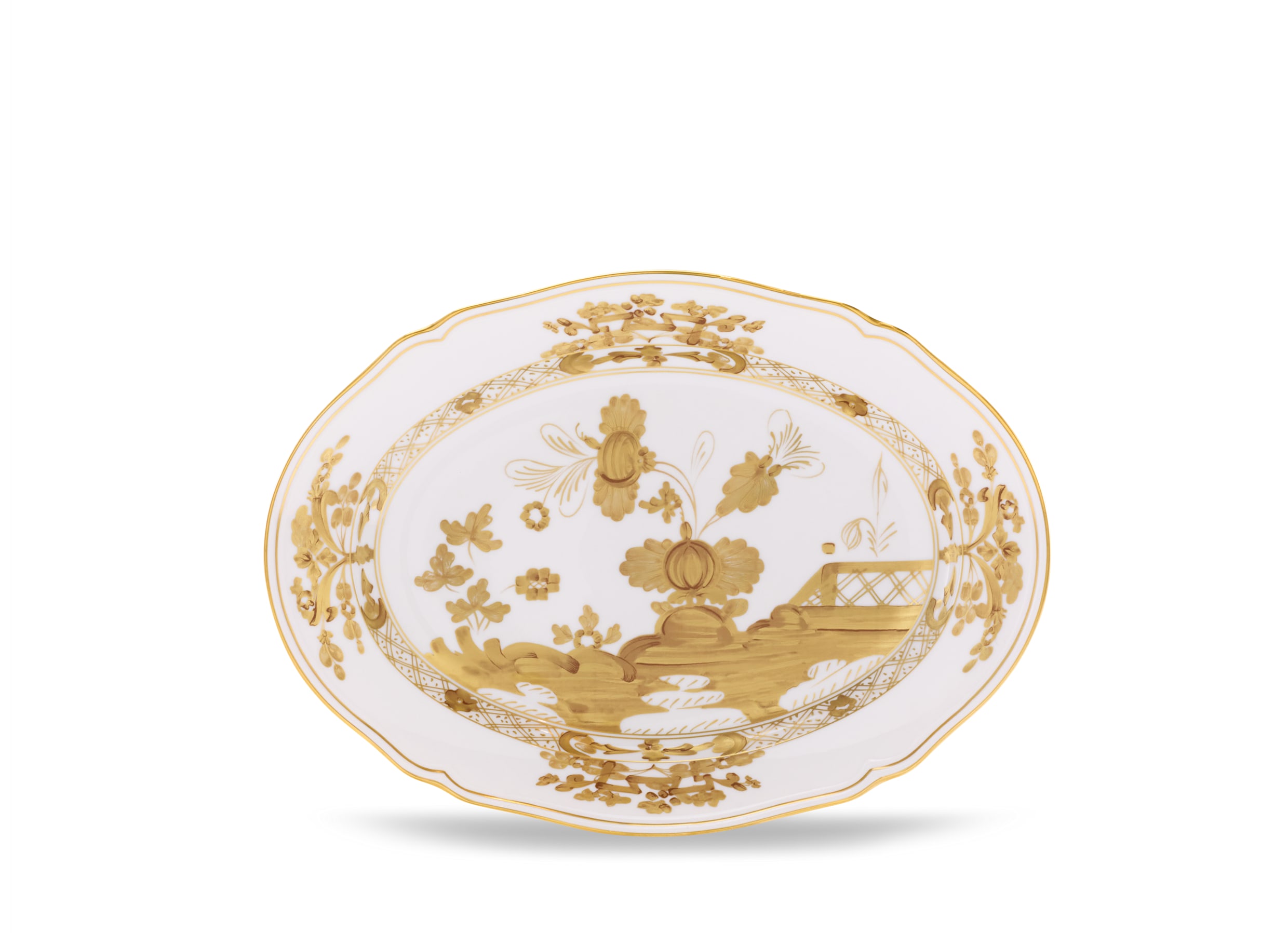 洋楽 L o r i G o l d Iris-blue porcelain large oval platter | Ginori1735 | GINORI 1735