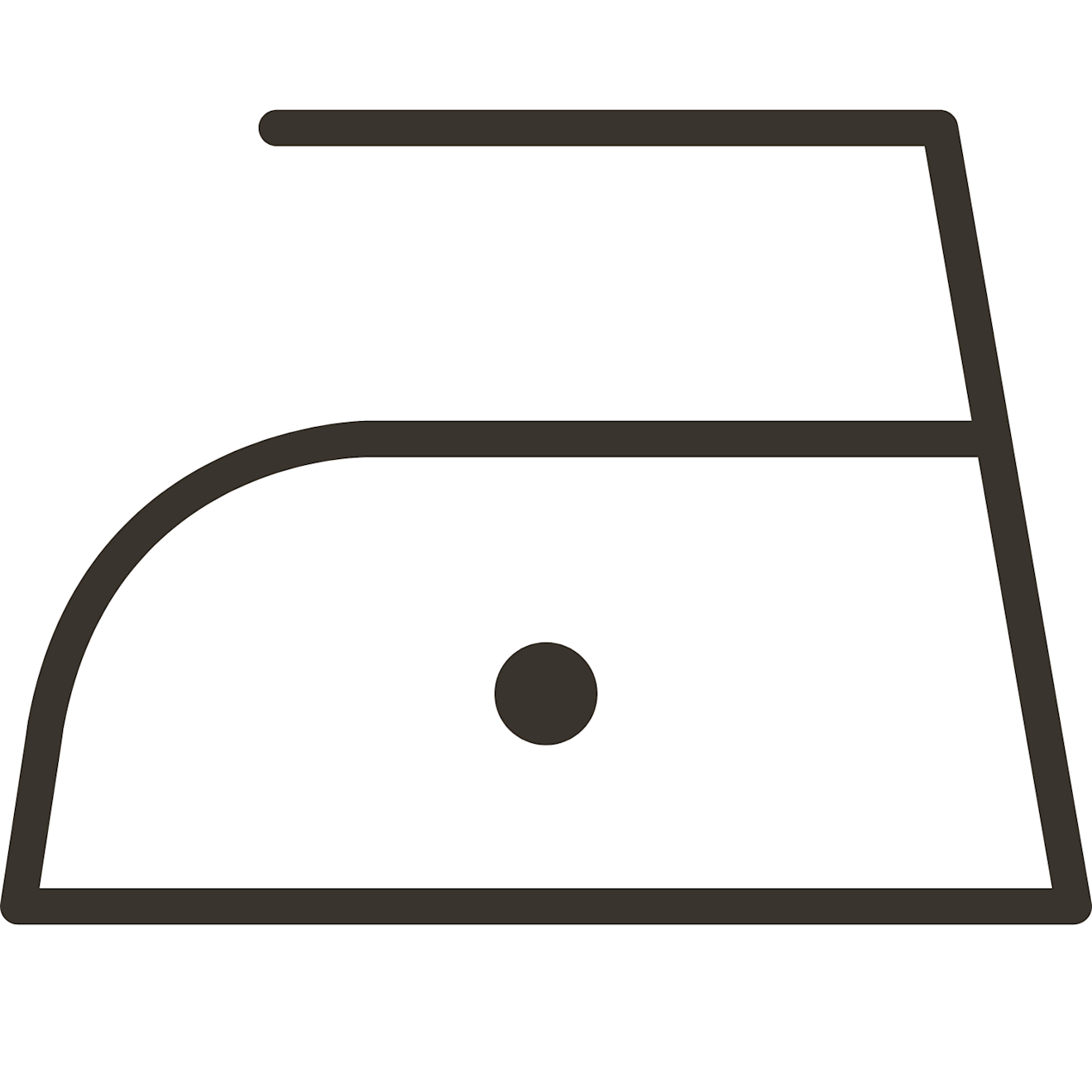 Iron at a maximum temperature of 110°C / 230°F without steam