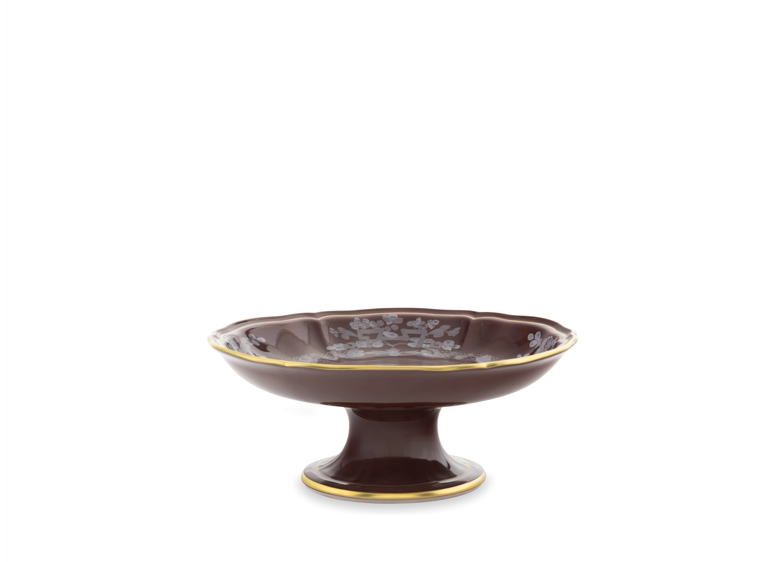 ☆☆Khiêm Bỉnh様、専用☆☆古磁 本金 琺瑯彩七宝 瑞獣絡枝紋茶碗 賞物 Castagna-brown porcelain fruit holder | GINORI 1735