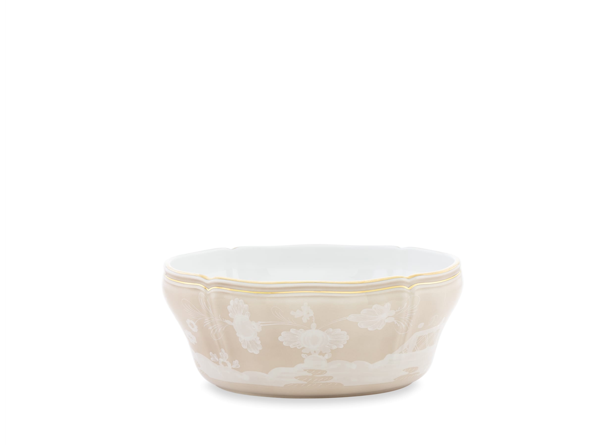 Meringa-beige porcelain salad bowl | GINORI 1735